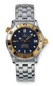 Omega Seamaster Diver 300M Quartz 36.25 Stainless Steel / Yellow Gold / Blue / Bracelet 2462.80.00 (24628000)